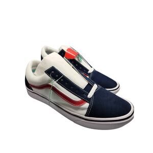 Men's ComfyCush VANS old skool tennis shoes blue/white size 9